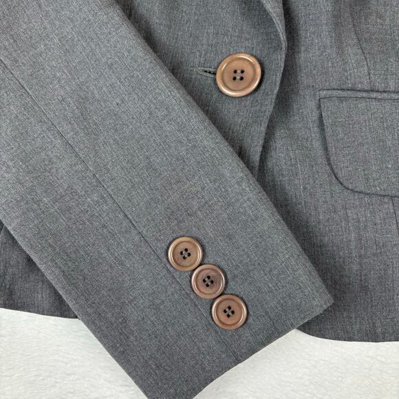 Trina Turk Blazer One Button Blazer Women's Size 4 in Charcoal - Picture 3 of 9